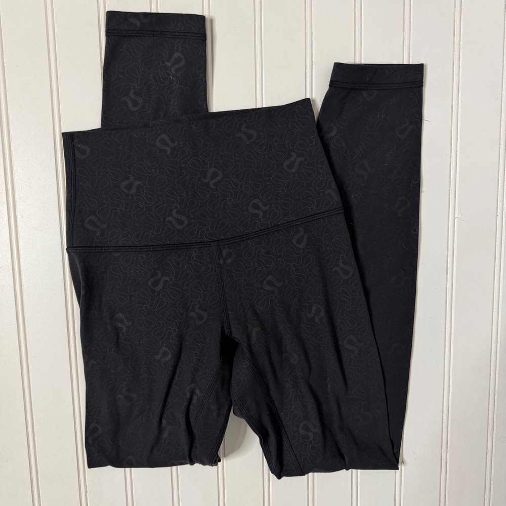 Lululemon Align High-Rise Pant 25"Yogo Emboss Black Sz 2 - Picture 7 of 7